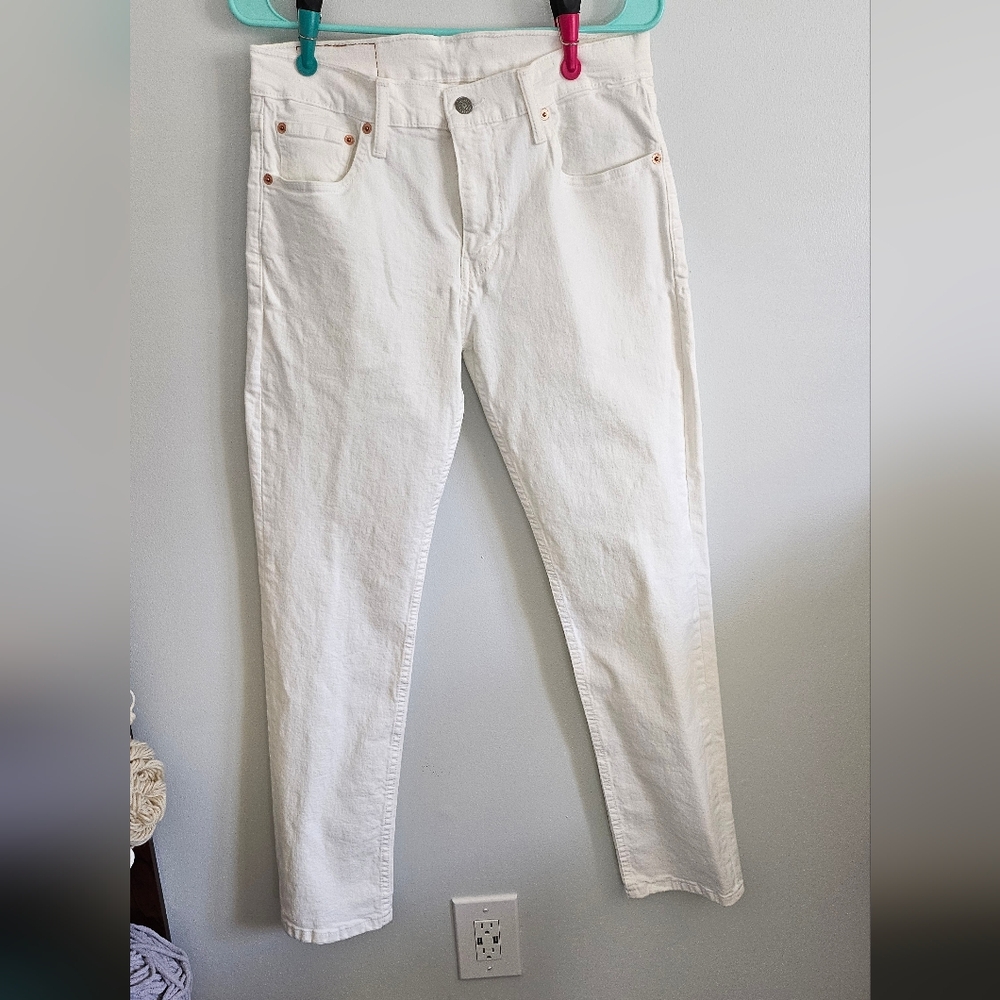 Levi's White Slim Stretch Jeans W30 X L30